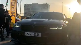 Cars leaving a car show - Auto Show 2024 at Erbil International Fair | دەرچوونی سەیارەکانی ئۆتۆشۆ