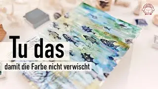 Unterwasserwelt Karten basteln mit Aquarell und Stempeln | schafTV