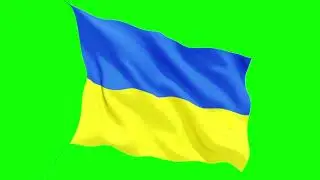 Ukraine Flag on Green screen effects