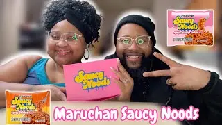 SAUCY NOODS MARUCHAN NEW SPICY NOODLES REVIEW T&LEETV