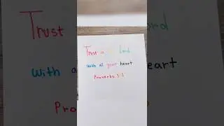 Learn a Simple Bible Verse-Proverbs 3:5 #easy #learning #scripture #kids #beginners