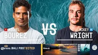 Michel Bourez vs. Mikey Wright - Semifinals, Heat 1 - Corona Bali Protected 2018