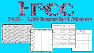 Free Homeschool Planner 2018-2019