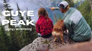 Scrambling Up Guye Peak with my 8 year old