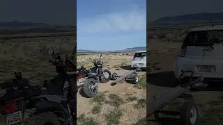 Got the Yamaha TW 200 unloaded and ready to head out into the West desert of Utah.