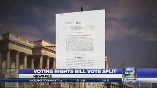 Voting rights bill vote split