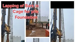 The lapping of Bars in Steel Cage for pile Foundation -9000 Hp Project Dahod #WR Ratlam
