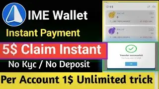 Instant 5$ Claim USDT || IME App New airdrop |  IME Telegram App Referral Tricks | New airdrop Today