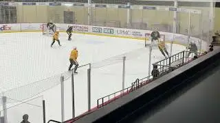 Penguins Battle Drills&mdash;Sidney Crosby just misses