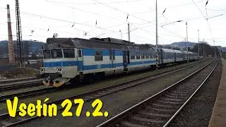 Vlaky ve Vset&iacute;ně 27.2.2021