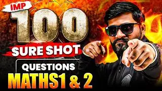 🚨Top IMP 100 Sure Shot Questions of Maths 1 & 2 | 12HSC MH Board #hscboard2026