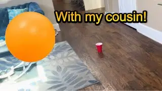 Trying to hit ping pong shots!