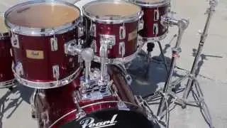 Pearl Fiberglass Shell Drum Set