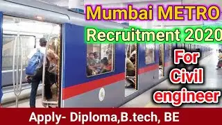 #Mumbai #metro recruitment 2020| for civil engineer