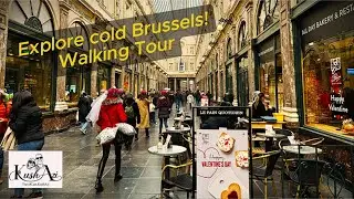 Explore Cold Brussels Walking Tour (4K)