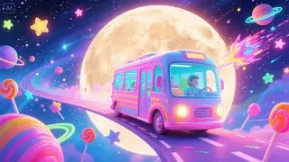 The Wheels on the Moon Bus | Space Adventure Song for Kids | Galactic Nursery Rhyme for Toddlers