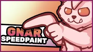League of Legends Gnar Fan Art 🔶 Digital Art Process 🔶 Furry Speedpaint