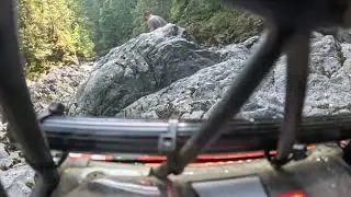Robe Canyon Wa. Climbing the rocks at the river