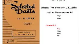 J.B.Loeillet　Two Duets　2つの2重奏
