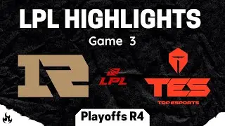RNG vs TES Highlights Game 3 LPL Spring Playoffs R4 2021 Royal Never Give Up vs Top Esports / Halvos
