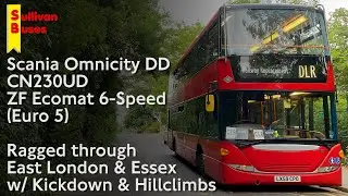 Sullivan Buses Scania Omnicity CN230UD w/ Kickdown ft. Hillclimbs gets Ragged through East London