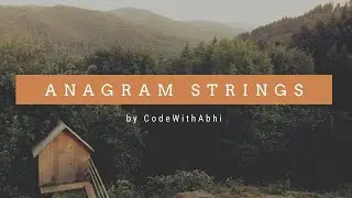 Anagram Program | How to check if two strings are Anagram | Java Tutorial | CodeWithAbhi |