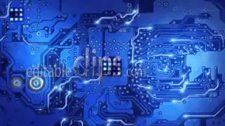 computer circuit board blue loopable background