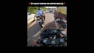 Crazy Riding 😎💥// On Super Bike 😤💥 // #riding #superbike #youtubeshorts #shorts