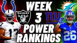 Week 3 NFL Power Rankings: Giants, Dolphins, & Eagles RISE | Raiders & Colts FALL
