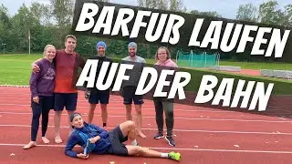 Barfuß laufen auf der Laufbahn