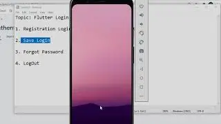Flutter login, registration, save login & forgot password with firebase authentication.