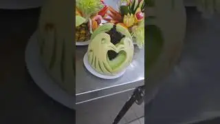 fruit carvings...flowerssss #chefjudztv #christmas #teambuddy