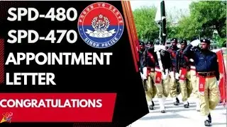 Letest Update SPD-480 & SPD-470 Appointment letter #policejobs2023 #policejobsupdate #sindhpolice