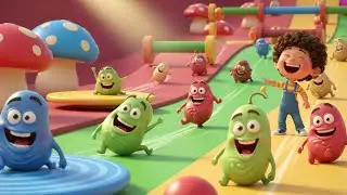 Fall Guys Wobbly Beans se sali&oacute; de la pista | Rimas Infantiles y Canciones para Ni&ntilde;os