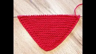 Knitting the Simplest Triangular Shawl &ndash; Knitting for Beginners*Tutorial