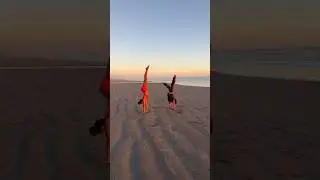 Sister time 🥹💗 #Family #Beach #Gymnastics #Challenge