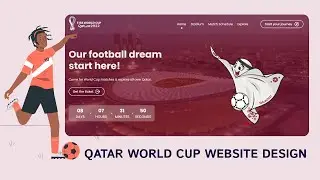 QATAR World Cup Website Hero Design using HTML | CSS | Javascript