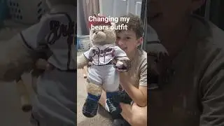 making my build-a-bear into baseball  player #playingwithToys #housewifelife