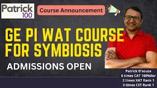 GE PI WAT Course for Symbiosis | SNAP 2026 GE PI WAT Course Details | Patrick100