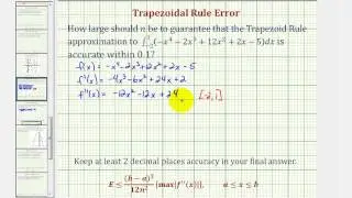 Trapezoid Rule - Determine n for a Given Accuracy