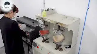 Hat Production Step: Sewing & Machine Pressing Fabric Pieces