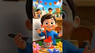 Learn Colors with Animals 🎨 | Fun Painting for Kids | #kidslearning #kidsshorts