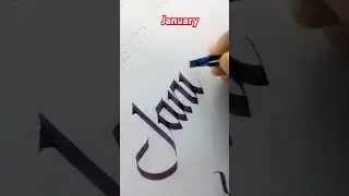written January in LM Script ❤️। #biprocalligraphy #shores #youtubeshorts #january