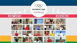 Giant Workout with Olympic Athletes from all over the World! | #OlympicDay 2020