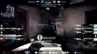 CSGO E-FRAG.NET TWC 2015 European Qualifier Lithuania vs. Israel overtime Ninja defuse