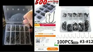 Micro Fishing Hooks from Temu #3-#12 size.