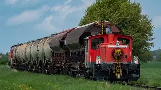 Eine neue K&ouml;f f&uuml;r Ettringen - Loktausch mit dem &Uuml;bergabezug und der V90, mit seltenem V90 Sandwich