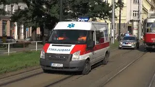 Private Ambulance Service & Police responding in Prague