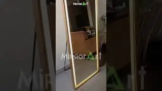 Transform Your Space with the Standing LED Mirror with Sleek Metal Stand