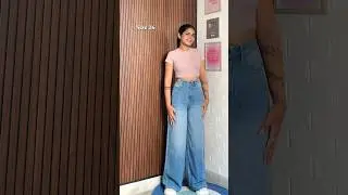 Джинсы с высокой талией 🔥 от Flipkart 💙🫶🏻 #shortsvideo #flipkarthaul #jeanshaul